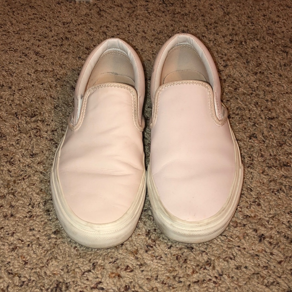 Leather slip on vans